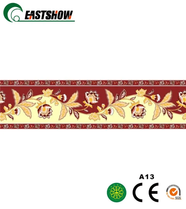 Beautiful Pvc Flower Wallpaper Border